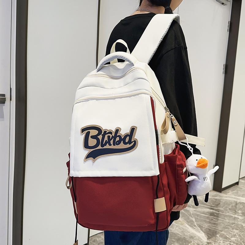 Children Elementary School Students Girls Junior High School Boys Burgundy Backpack High School Students Backpack
