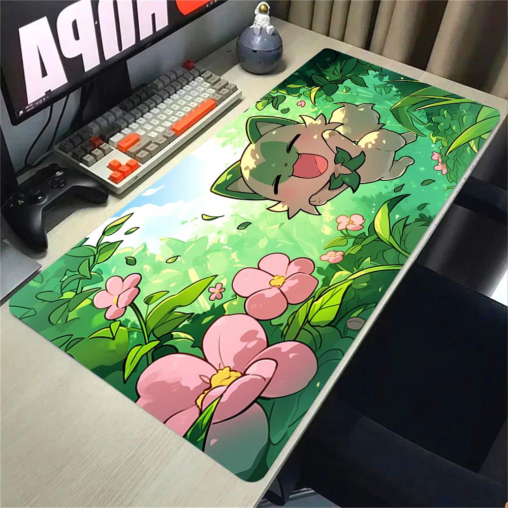 Art Anime Kawaii Mouse Pad PC Colorful Gamer Cabinet Mousepad Ppokemon Keyboard Rug Laptop Gaming Rubber Desk Accessories Mats