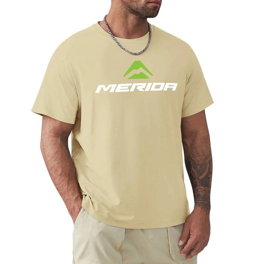 sports fans plus size tops men clothings New fashion heavyweight vintage Summer Round Collar streetwea Merida Cycles T-shirt