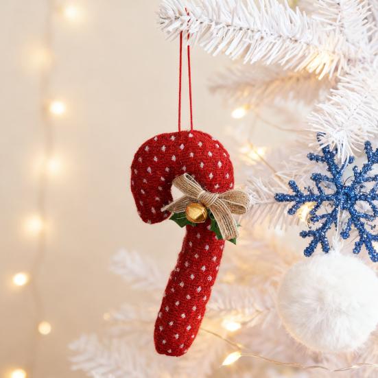 Yousheng Candy Cane Christmas Ornament Plush Soft Candy Cane Christmas Tree Stuffed Decoration for Holiday Party Decor