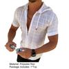Fashion Long/Short Sleeved Hoodie Zipper T Shirt Men Clothing Summer Solid Color Casual Plaid Print Open Stitch Thin Tshirt Mens