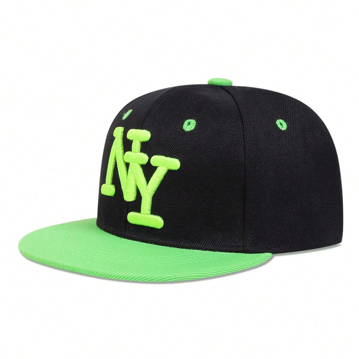 

Детская бейсболка из хлопка с вышитыми буквами для мальчиков и девочек, весенние и осенние уличные кепки, регулируемые кепки в стиле хип-хоп, кепка Snapback чёрный