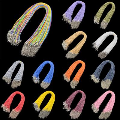 Fournitures de fête à domicile unisexe 10 pièces 2 mm fermoir mousqueton cordon pendentif breloques accessoires collier tressé chaîne corde mode torsadé réglable