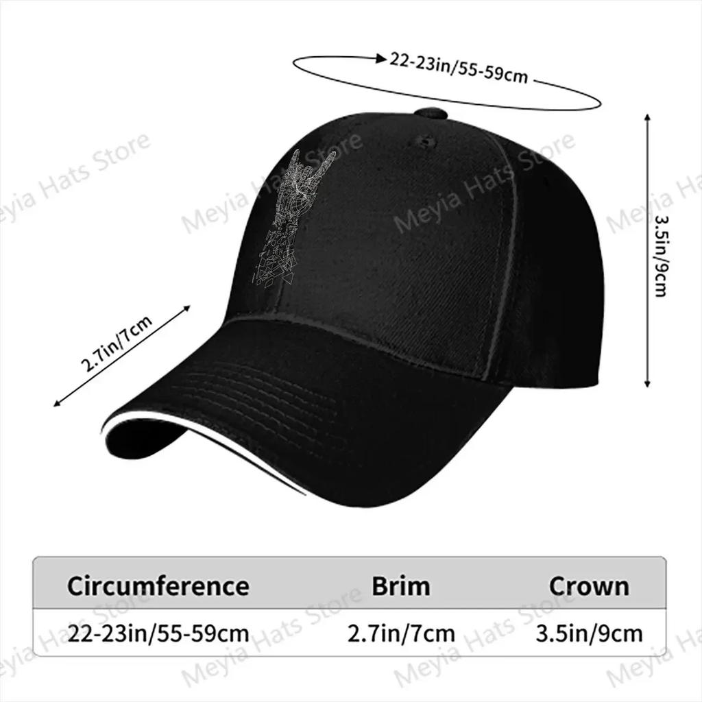 Metal Guitar Multicolor Hat Peaked Womens Cap Personalized Visor Protection Hats
