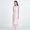 LEDING Flowing Shell Flower A-Line 3D Floral Resort Dress