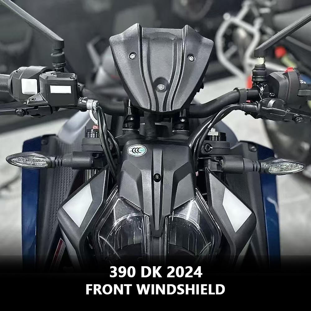 For 390 Dk New Motorcycle Accessories Windshield Windscreen Front Wind Deflector Guard Black 390Dk 390 DK 2024