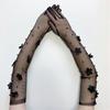 Halloween Spetsblomma Handskar Eleganta Kvällsfest Handbeklädnad Accessoar Stretchiga Andningsbara Polyester Dam Kostym Handskar
