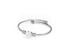 Titanium Steel English Alphabet Heart Bracelet with Simple Design