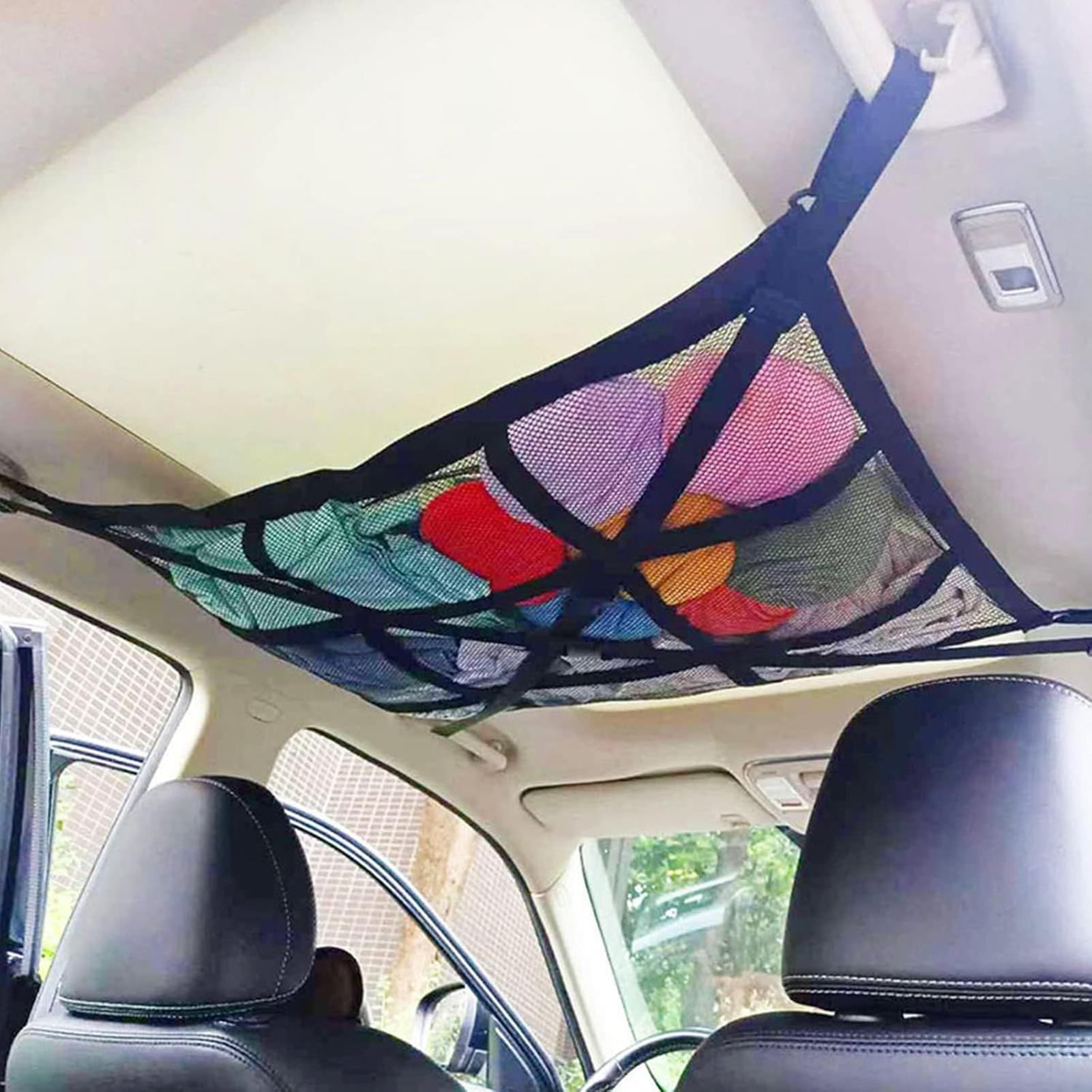 

Car ceiling cargo net multifunctional hanging storage organizer with large capacity for convenient storage of car ceiling net CN