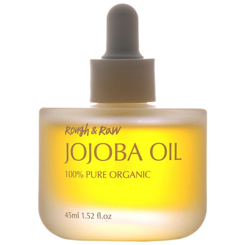 Rough & Low Organic Jojoba Oil 100% Cold-Pressed Unrefined Golden Face Natural, 1 pcs, 45ml