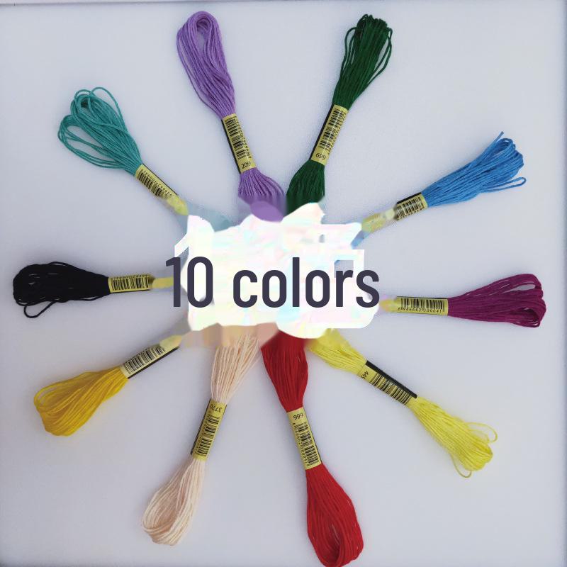 Ață de brodat din poliester, 8 m, cu 6 fire, culoarea 12-447, pentru cusătură în cruce și lucru manual