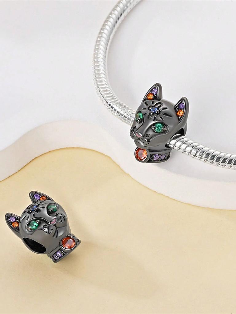 Charms Plata Copper Colors Halloween Black Cat Pumpkin Beads Charm Pendant For Original Bracelet For Women Diy Jewelry Love Gift