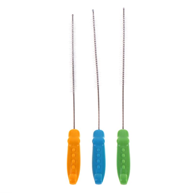 5/4Pcs Drinking Straw Cleaning Brush Baby Bottle Straw Tube Pipe Cleaner Home Nylon Stainless Steel Long Handle Cleaning Brushes