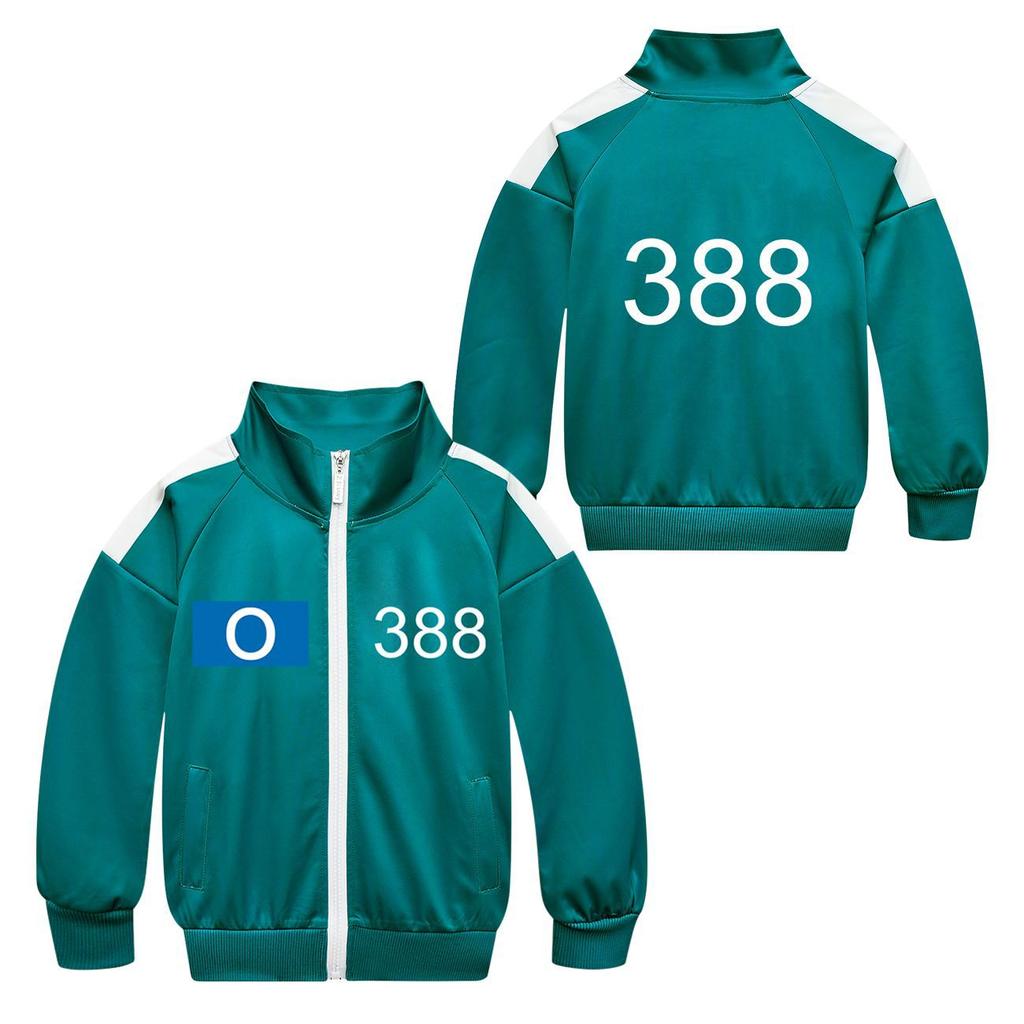 Kids Boys Girls Movie Game Print Long Sleeves Zipper Jacket Coat Outfit Halloween Cosplay Costume