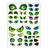 Glow In The Dark Halloween Peeking Eyes Self Adhesive Wall Stickers For Spooky Party Decorations PVC Material