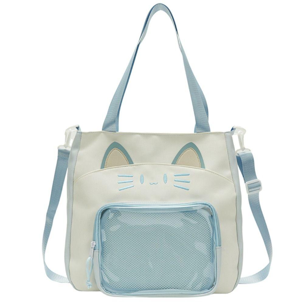 Idol Merchandise Storage Transparent Pocket Zipper Bag Fashion Backpacks Kawaii Cat Itabag  Outdoor