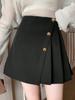 Plus Size Women's Asymmetrical Button Design Skirt - Casual, Versatile, Fashionable