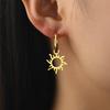 Cazador Cute Flower Drop Earrings for Women 2026 Trending Gold Color Stainless Steel New In Earrings Party Wedding Jewelry Gift