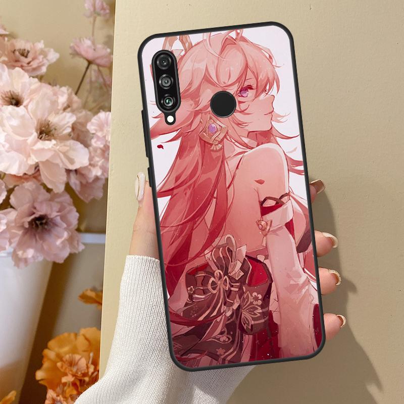 

Genshin Impact Yae Miko For Huawei Nova 11 Pro 9 10 SE Y70 Y60 Y90 Y61 Y91 Y73 Y72 12s 12i 11i 8i P30 P40 Lite Case Huawei P60 Pro