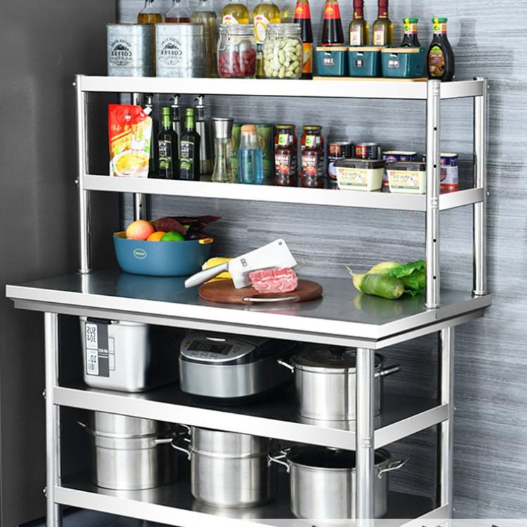 Stainless Steel Multi-Layer Kitchen Shelf & Countertop Storage Rack
