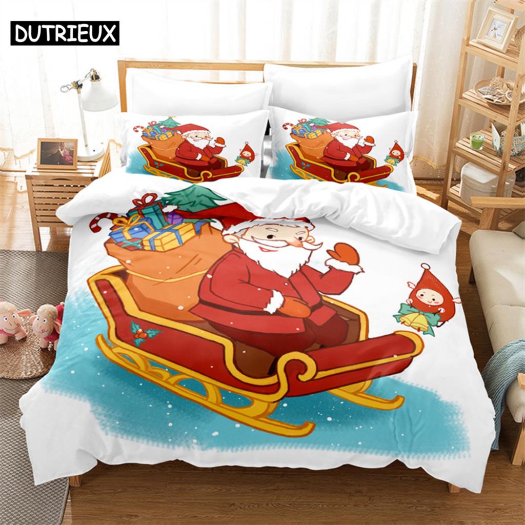 Santa Claus Bedding Set Duvet Cover Set 3d Bedding Digital Printing Bed Linen Queen Size Bedding Set Fashion Design