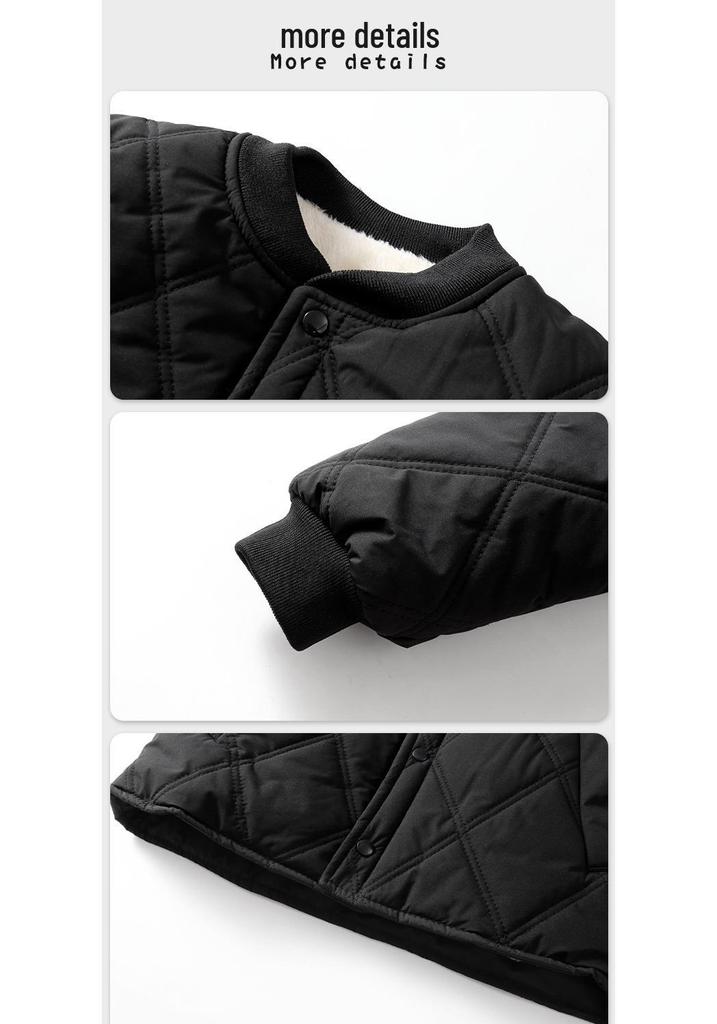 Warmer Kinder Winter Baumwoll Stepp Schulmantel mit Samtfutter für Jungen und Mädchen