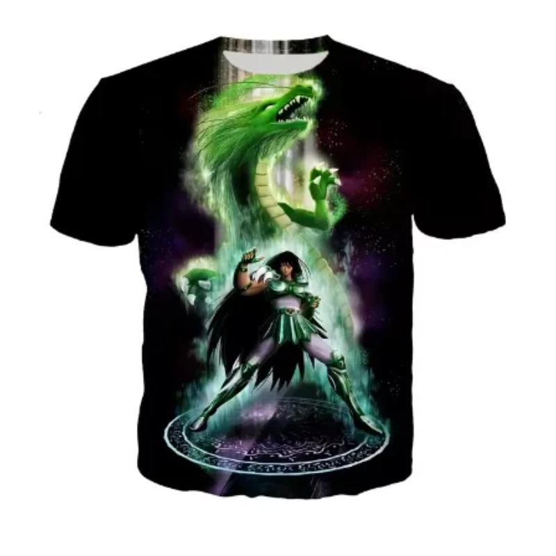 Anime The Knights of The Zodiac Saint Seiya 3D Printed T Shirt For Men Women Short Sleeve Harajuku Style Tops Trend Kid Y2k Tees