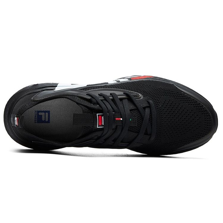 Fila Mind 3s Totem Lace-Up Fabric TPU Low-Top Casual Running Shoes Men Sneaker Black A12M122106FBK