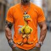 Men's Abstract and Whimsical Animal Print T-Shirt Summer Casual Round-Neck Short-Sleeve Outdoor Streetwear-Style Men's Top