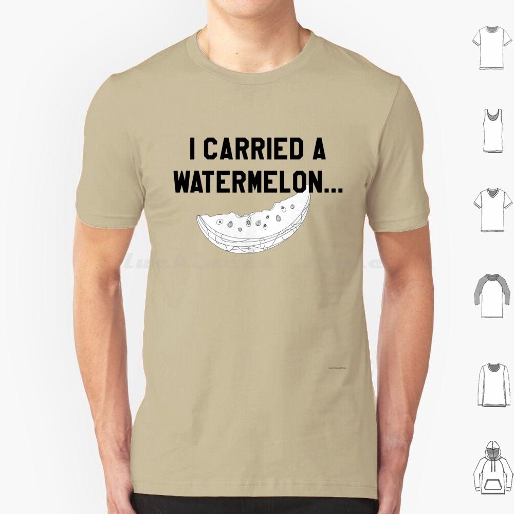 I Carried A Watermelon Black Text T Shirt Big Size 100 Cotton Dirty Dancing Watermelon Johnny Castle Baby Dancing 80s