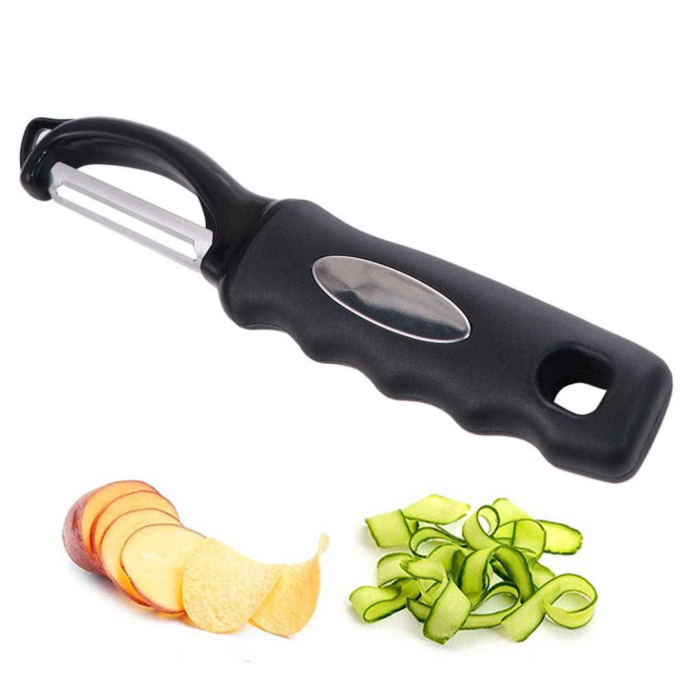 Efficient 2-in-1 Peeler Soft Grip Handle Anti-Slip Stainless Steel Peeler Heavy-Duty Ultra Sharp Fruit Utensils Cooking