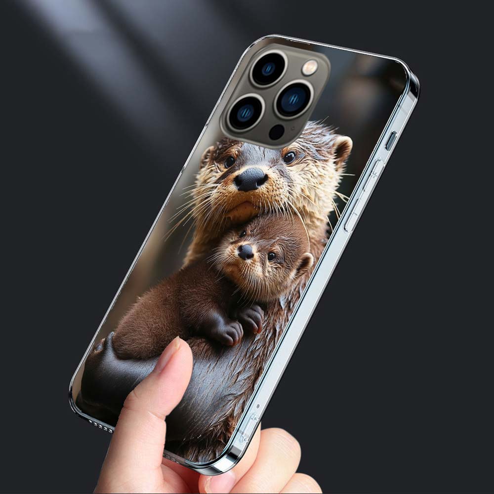 Otters, Wild Animals Phone Case For Iphone 16E 15 Pro 14 Plus 17E 16 17 Pro Max Air 11 12 13 Mini Shockproof Capa Cute Cover