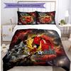 Set Biancheria da Letto Stampata Calcio Belgio 3 Pezzi Copriletto Traspirante Accogliente come Regalo per Inaugurazione Casa o Festa