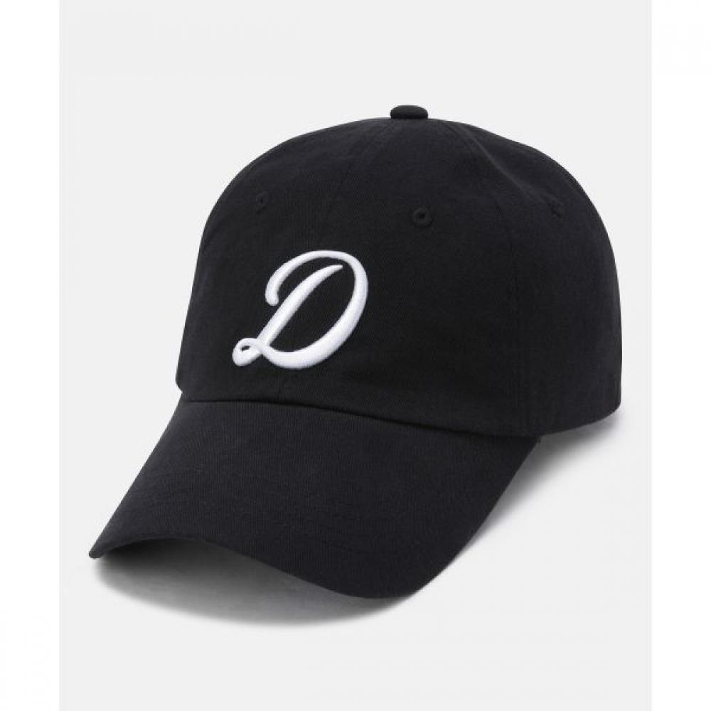 

Бейсболка с вышитым логотипом Descente Initials, черная BLK0BLACK/F