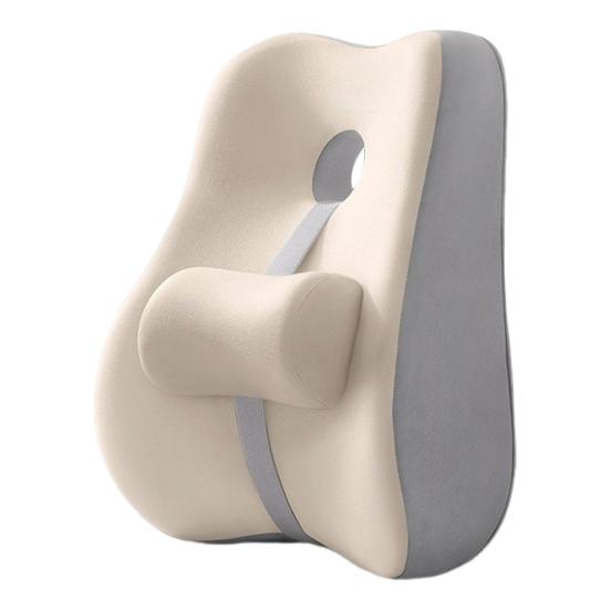 Lumbar Support Cushion Memory Foam Back Support Chair Lumbar Cushion with Adjustable Slider for Office Chair Computer Desk Chair Long Sitting Hours
