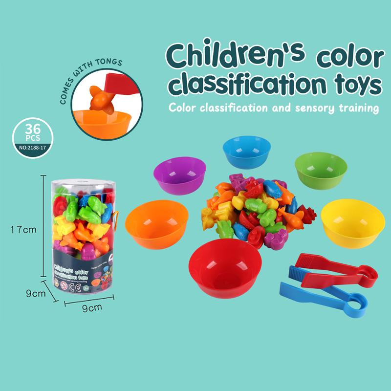 Kid Rainbow Matching Game Animal Cognition Rainbow Color Sort Fine Motor Training Montessori Sensory Education Puzzle Toy Gift