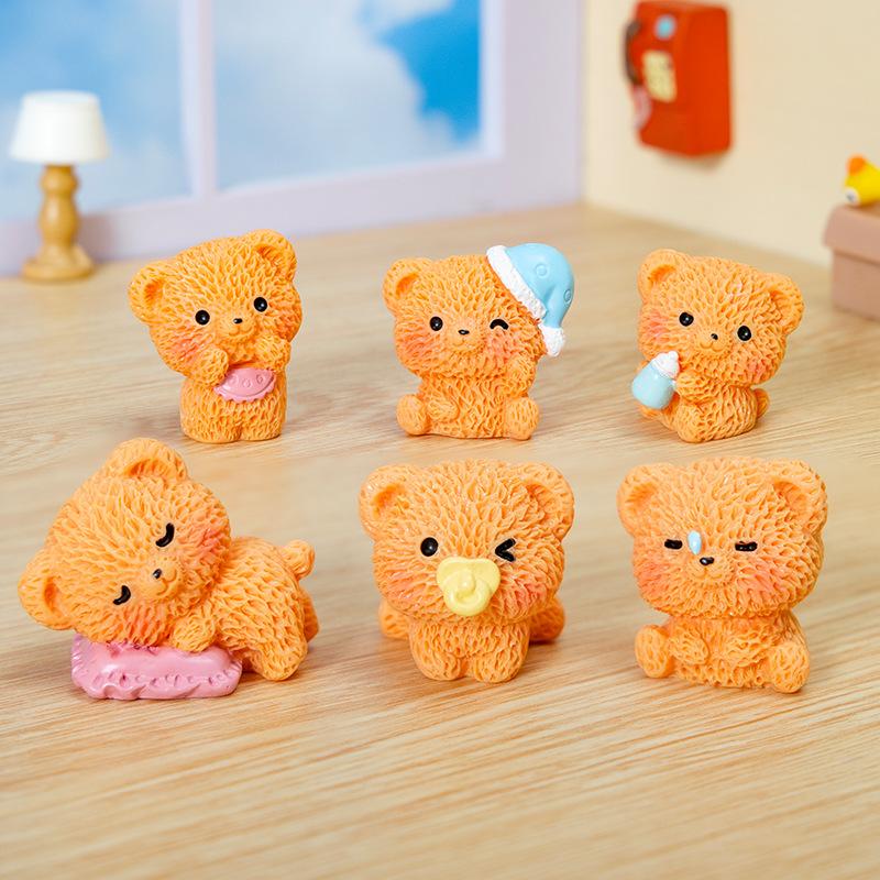 Micro Landscape Decorative Items, Cute Pajamas, Bear Home Desktop, Car Resin Craft Decorative Small Items