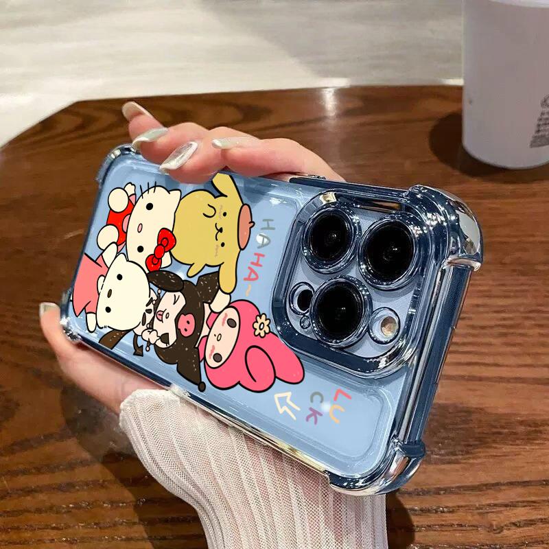 Happy Sanrio Kuromi Hello Kitty Melody Case For Samsung Galaxy S26 Ultra 5G S25 FE S24 S23 S22 Ultra Plus A57 5G Pochacco Cover