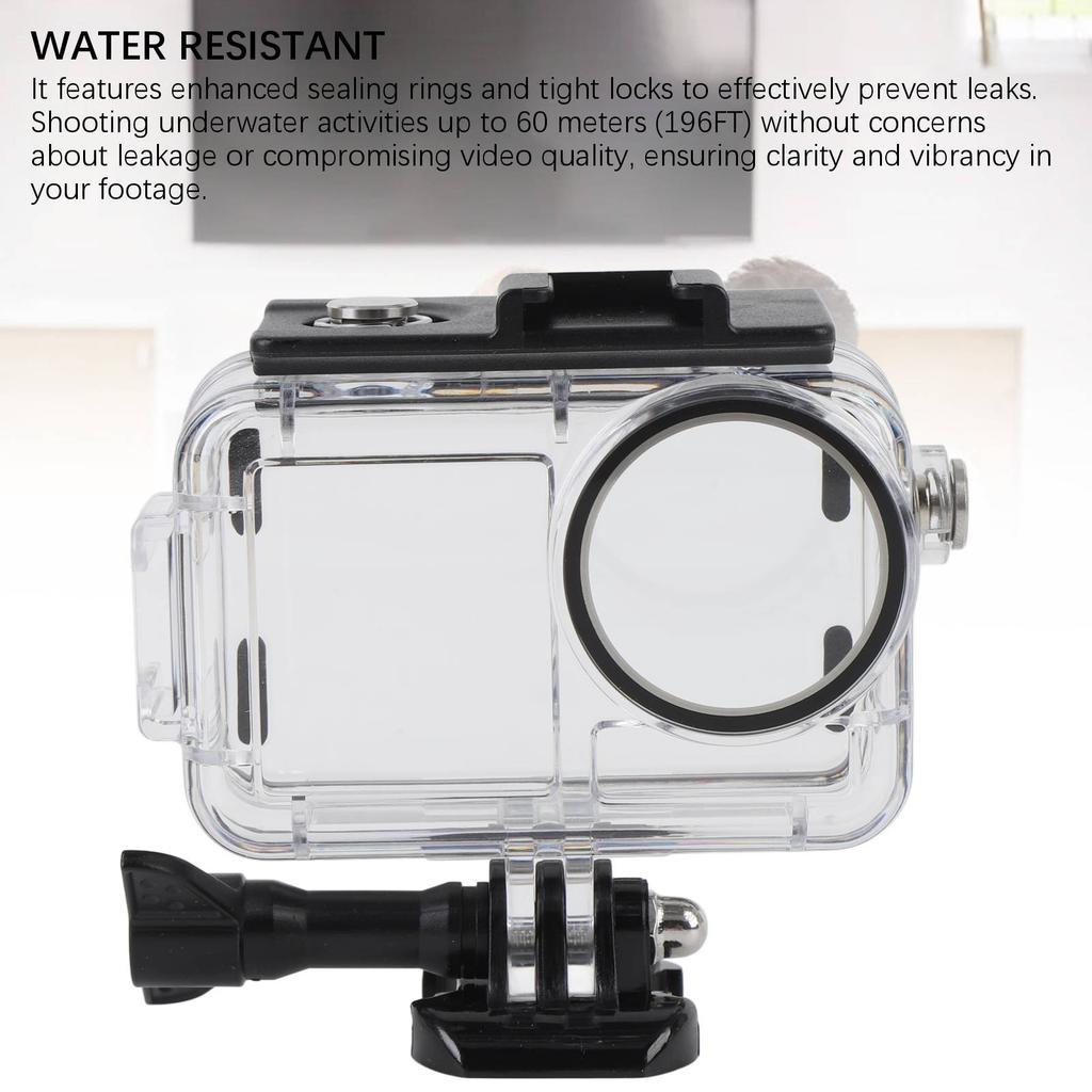 Action Camera Water Resistant Case with Anti Fog Red Roseate Violet Filter Quick Release Screw Cold