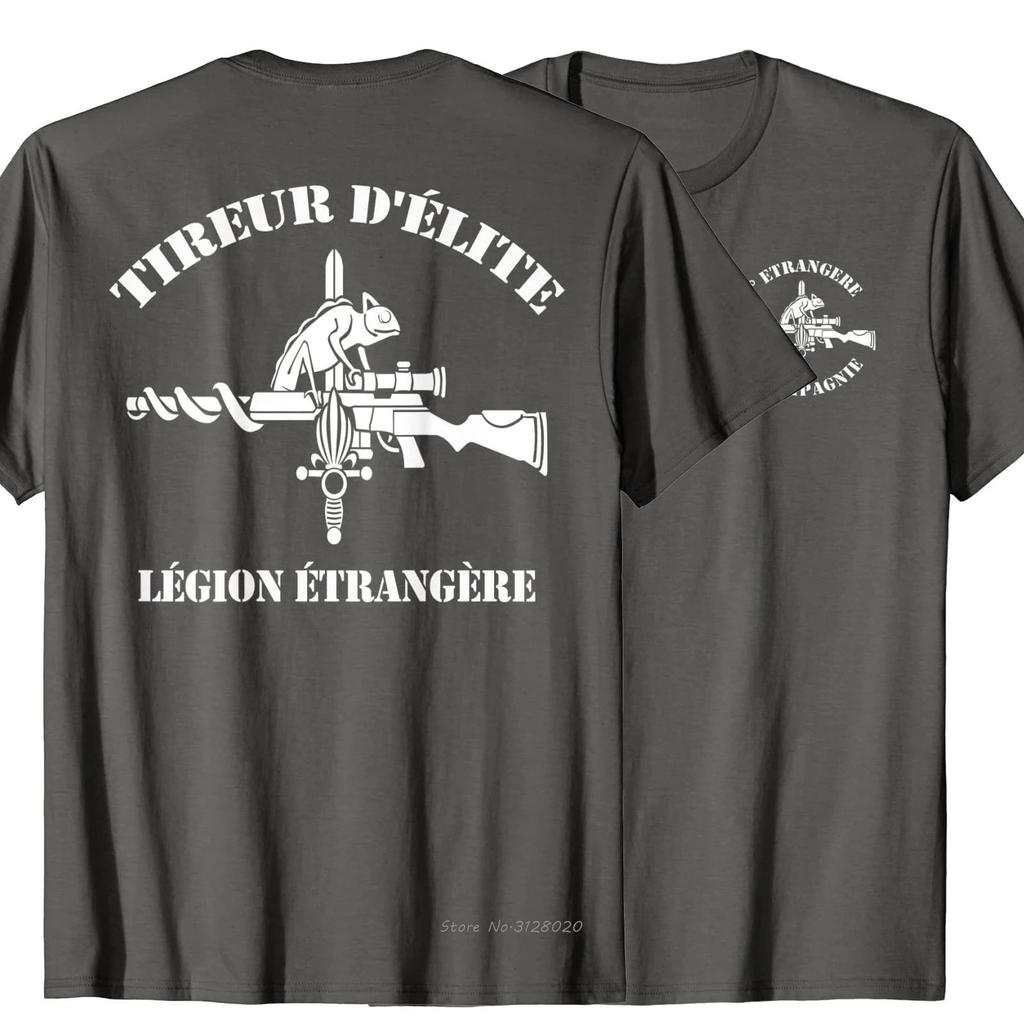 T-Shirt der französischen Fremdenlegion, Spezialeinheiten, Scharfschütze. Sommer Baumwolle Kurzarm O-Ausschnitt Herren T-Shirt Neue T-Shirt Tops Tees