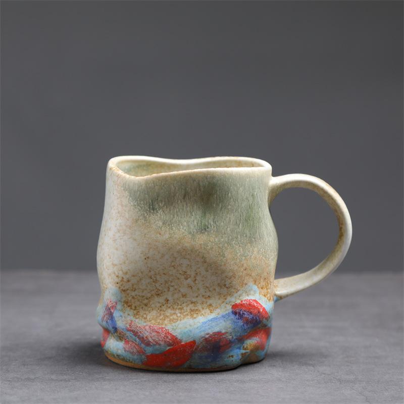 Zhai Jifeng Ceramic Cup Special-Shaped Creative Irregular Water Cup Supply Kiln Change High Value Coffee Cup