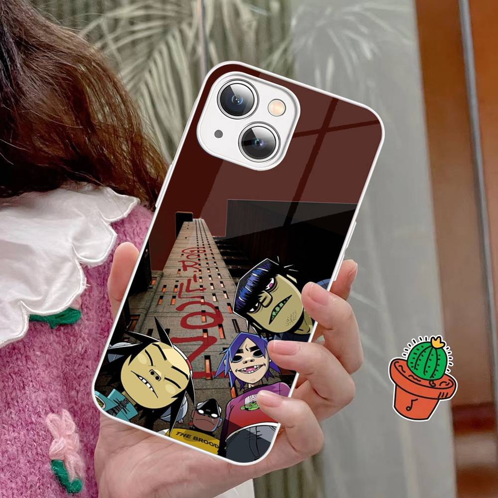 Hip Hop G-Gorillaz Phone Case For IPhone 15 13 12 Mini 11 Pro XS Max X XR 14 Plus Tempered Glass Cover