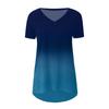 Fashion Women Summer Casual Beach Loose V Neck Short Sleeve Printed T-Shirt Tops