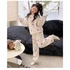 Girls Winter Coral Fleece Loungewear Set Big Kid Heart Pattern