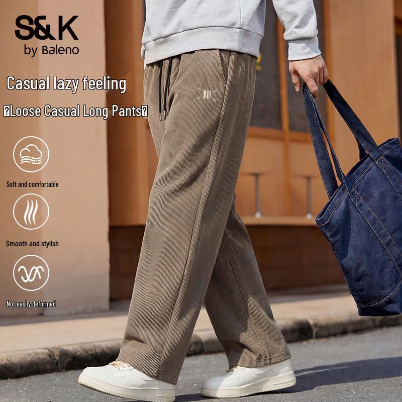 Baleno Men s S&K Series Loose-Fit Chenille Casual Pants L