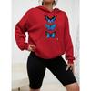 Creative Butterfly Design Print Women Hoodie New Street Casual Sweatshirt Fashion  Hoody Pocket Comfortable Female Tops