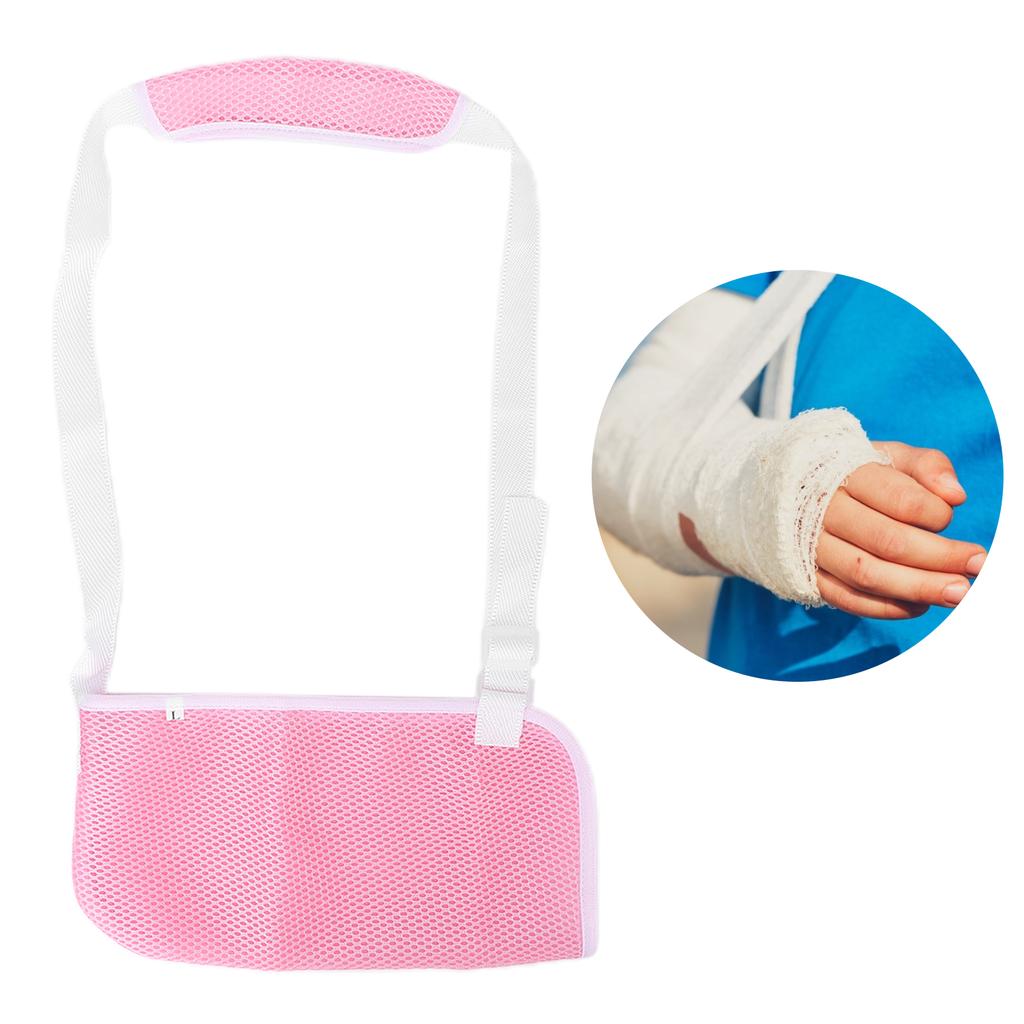 Arm Shoulder Sling Breathable Mesh Adjustable Strap Simple Operation Elbow Stabilizer for Fracture SprainL