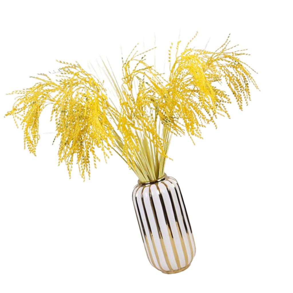 Artificial Simulation Wheat Stalks Fake Flowers Golden Sunshine Color Home Decor Simulated Ear Of Wheat for Farmhouse