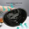 Jinmei Box King 2500ml Black Round High-Lid Disposable Food Container