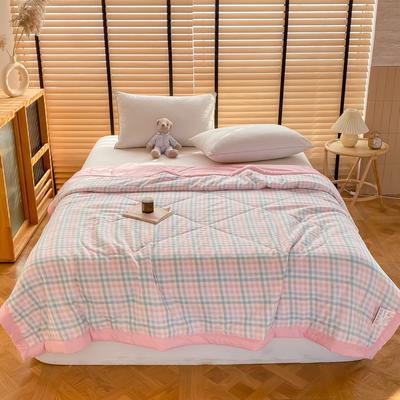 Colcha de Estilo Japonés para Verano Colcha de Verano a Cuadros para Camas Individual/Queen/King Edredón y Mantas de Verano a Rayas Cama